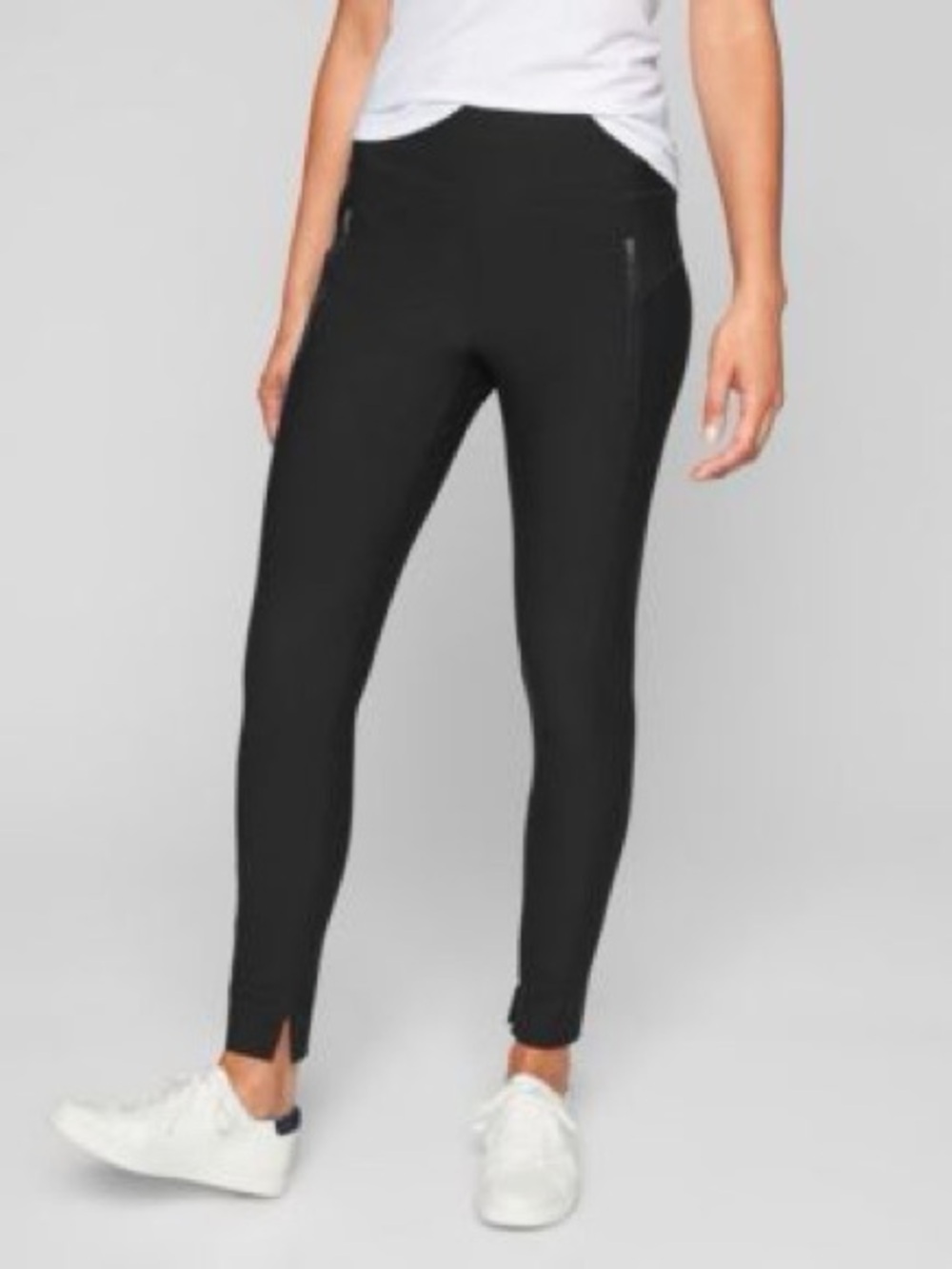 Athleta Stellar Tight Black Zip Pocket Leggings/Pants – Size Small